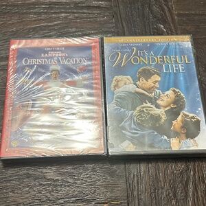2 Christmas and Classic Movie DVD Set New Sealed Vacation & Wonderful Life